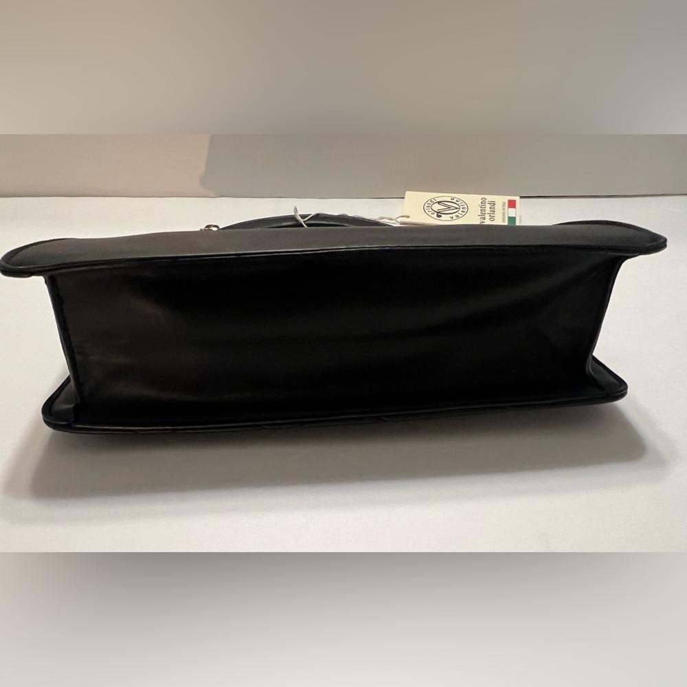 Valentino Orlandi Leather Top Handle Black Crossbody Bag V-2002 - Picture 7 of 11